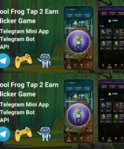 CoolFrog Tap2Earn Clicker Game With Telegram Mini App + API + Bot